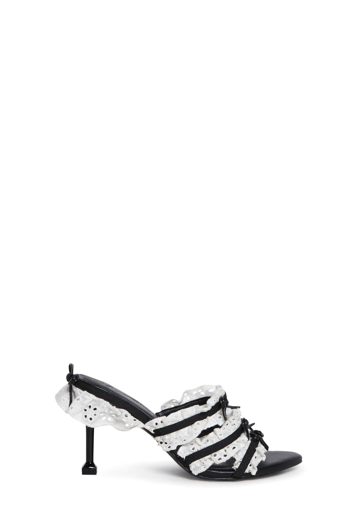 Paris Dreams Leg Warmer Heels - White