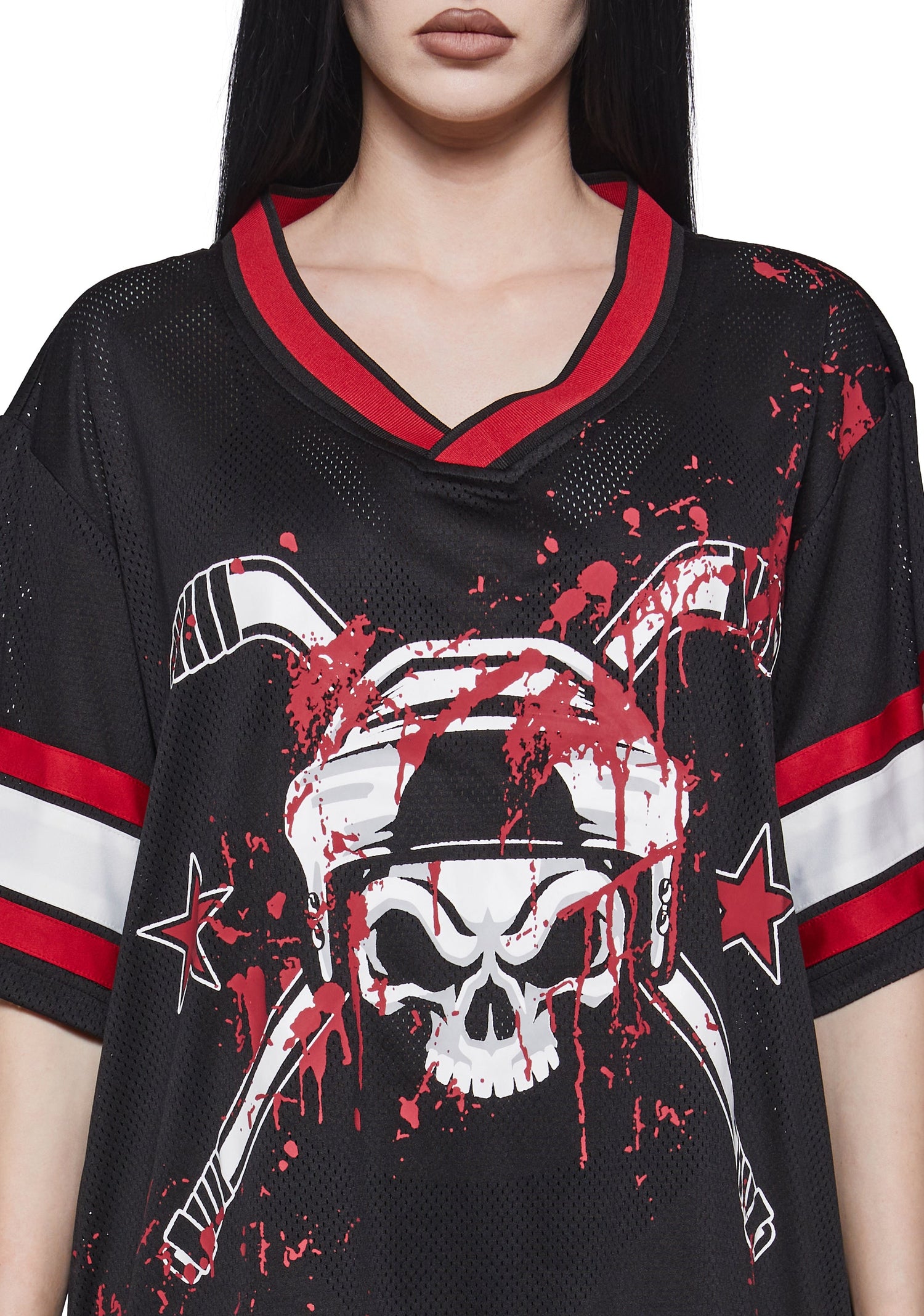 Horror Hockey Jersey Oversized Tee