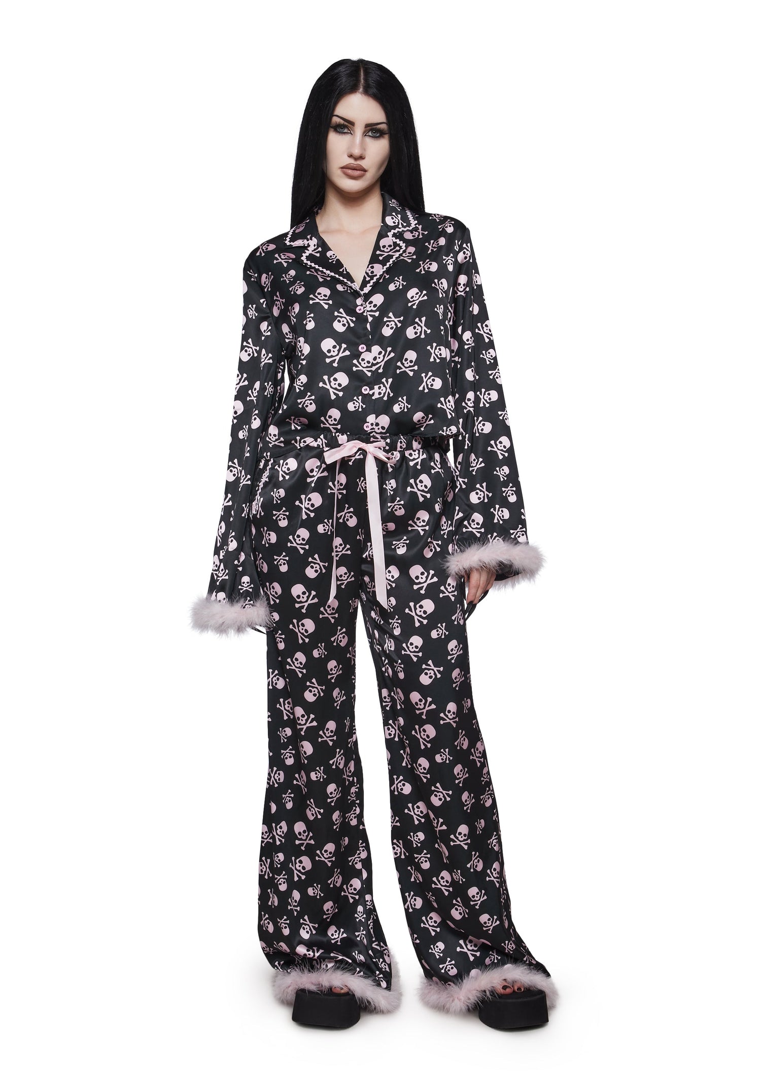 Skully Satin Sleep Pants