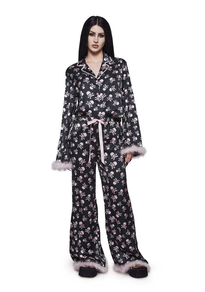 Skully Satin Sleep Pants