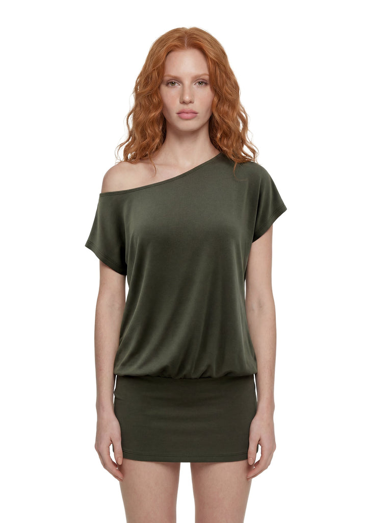 Alani Slouch Mini Dress - Olive