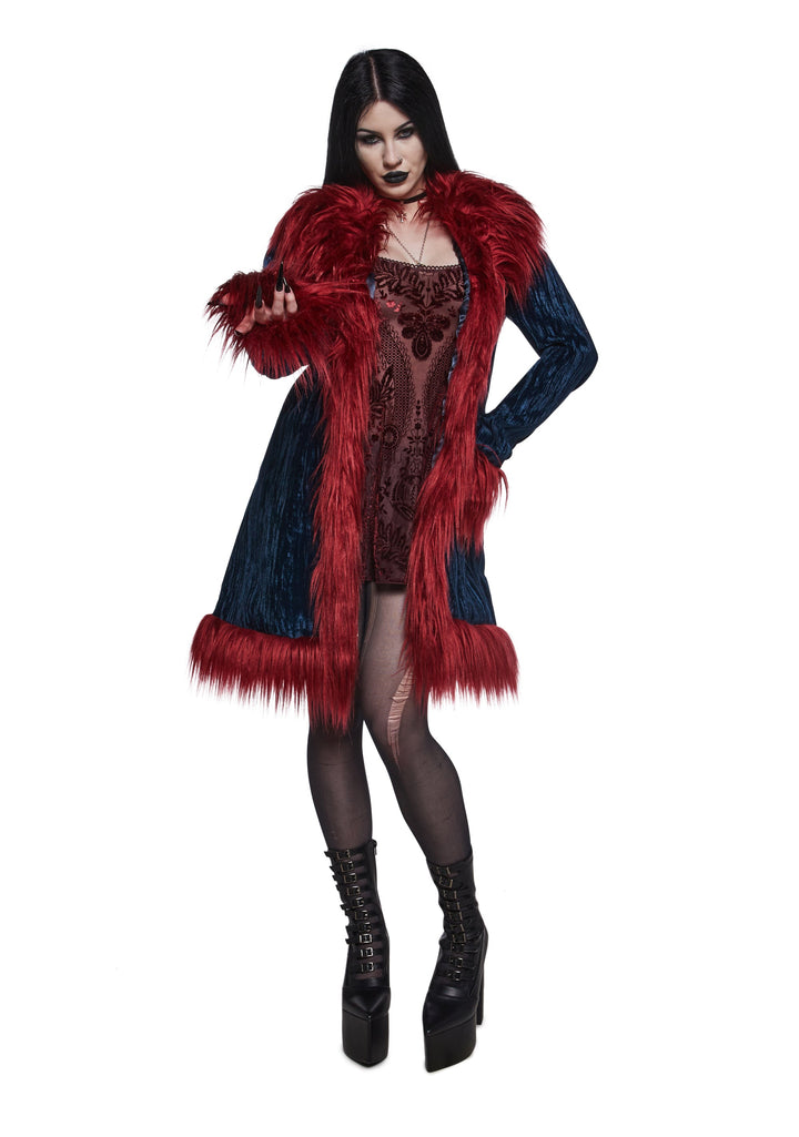 Art Magic Velvet Coat - Blue