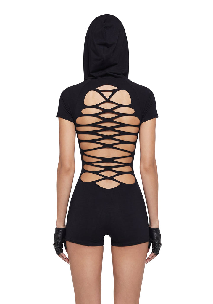 Neo Cut Out Hooded Romper
