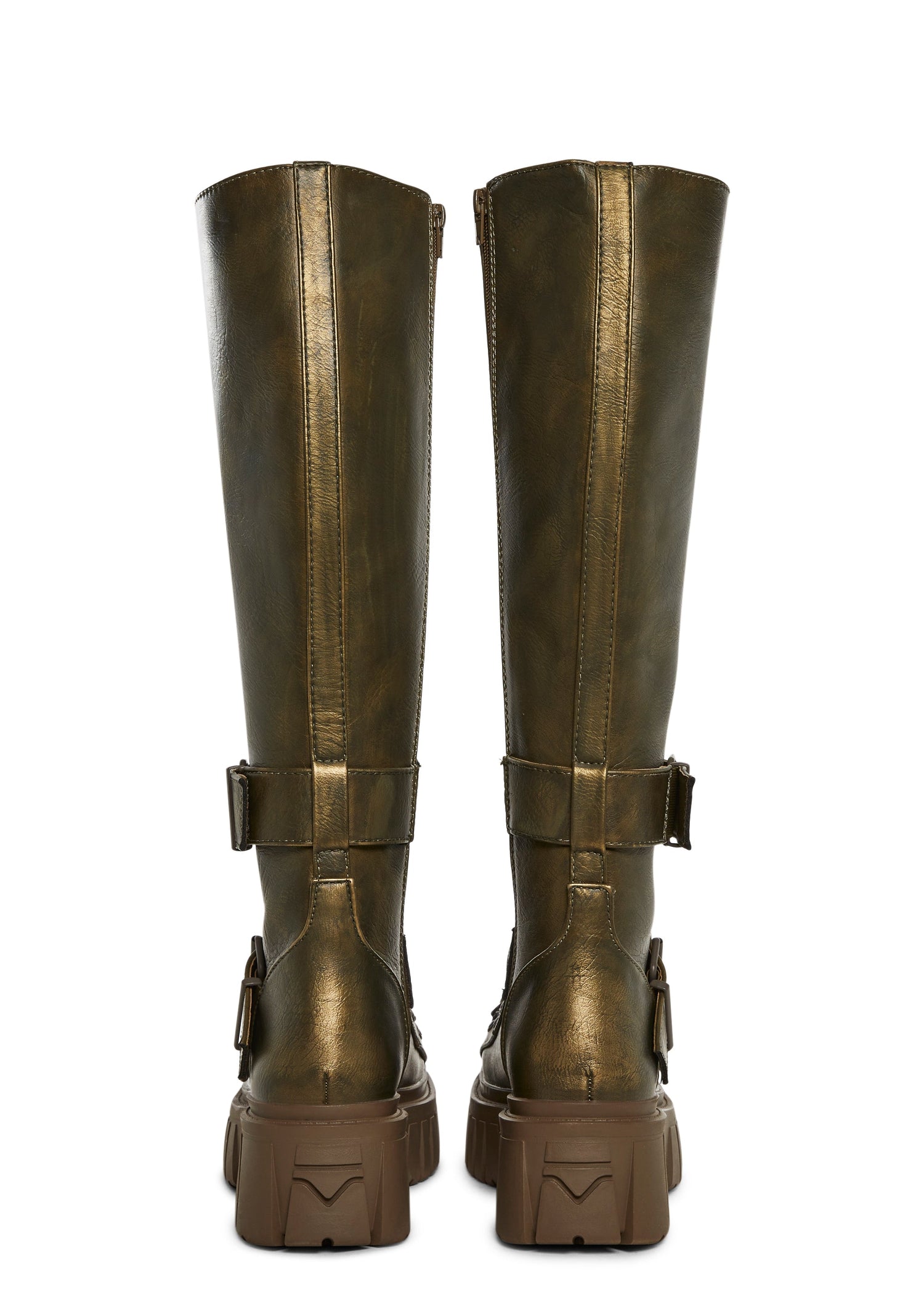 Low Traitor Knee High Boots - Gold