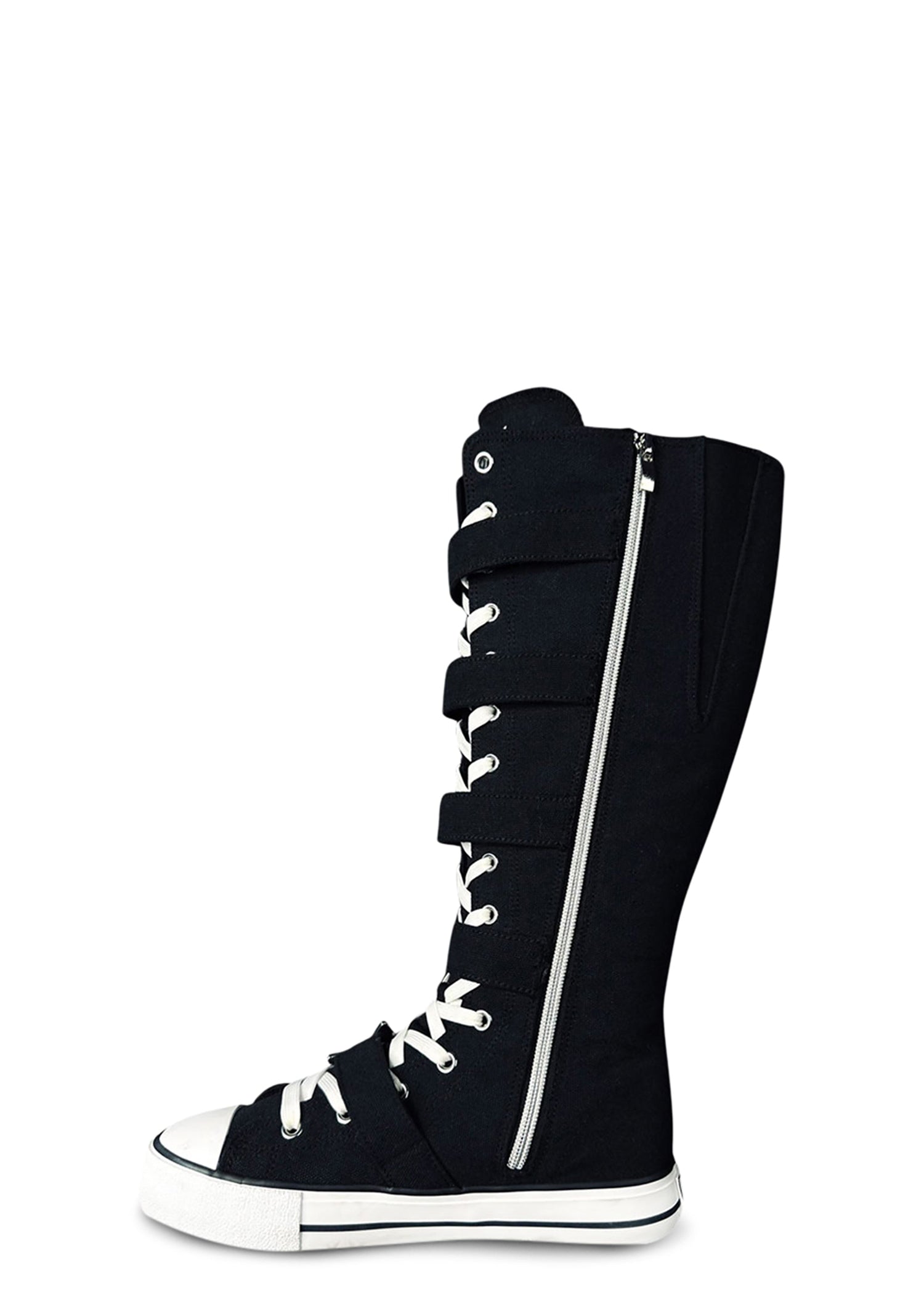 Rawr XD Silver Stars Knee High Sneakers - Black