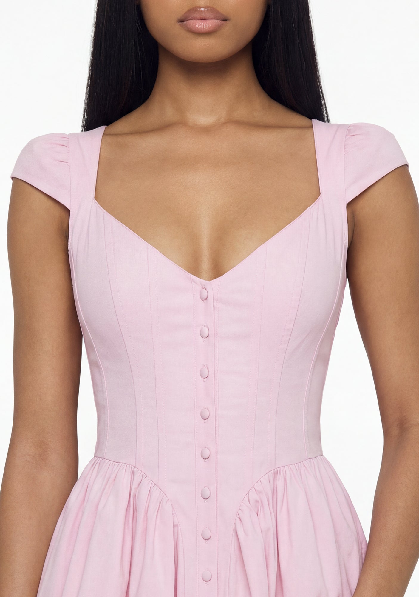 Sweet Of You Peplum Dress - Pink