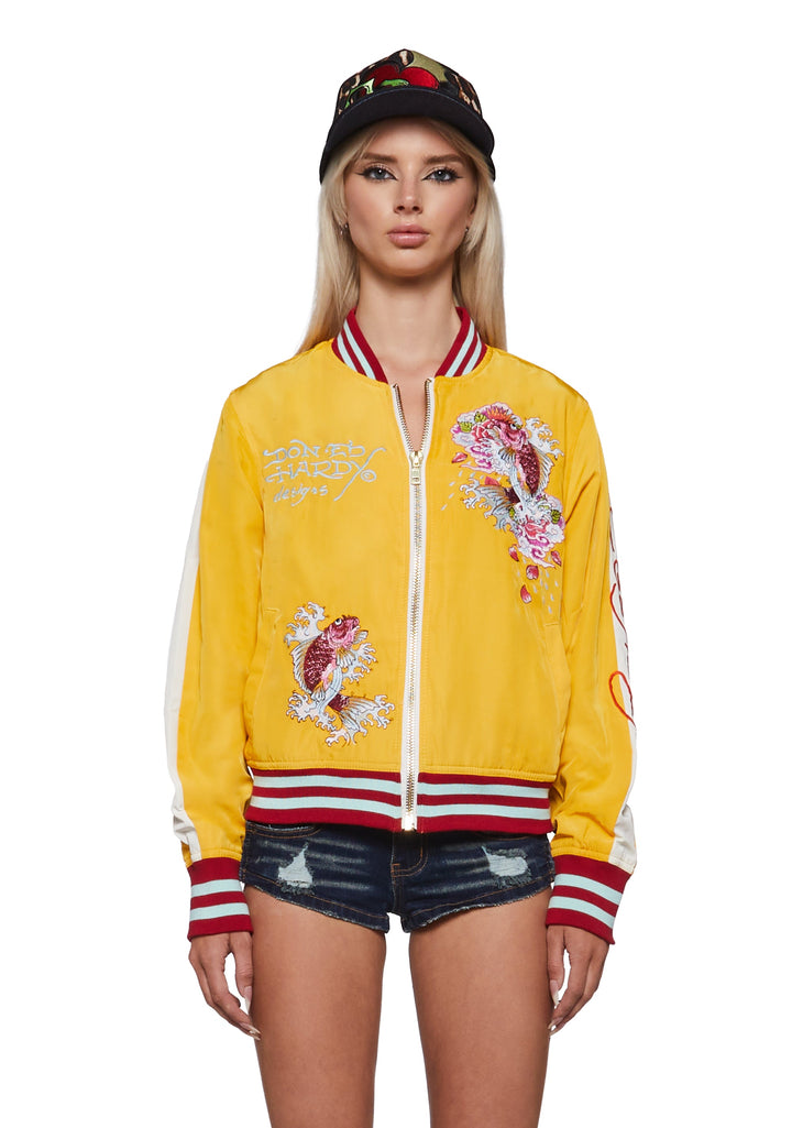 Koi Cranes Souvenir Jacket