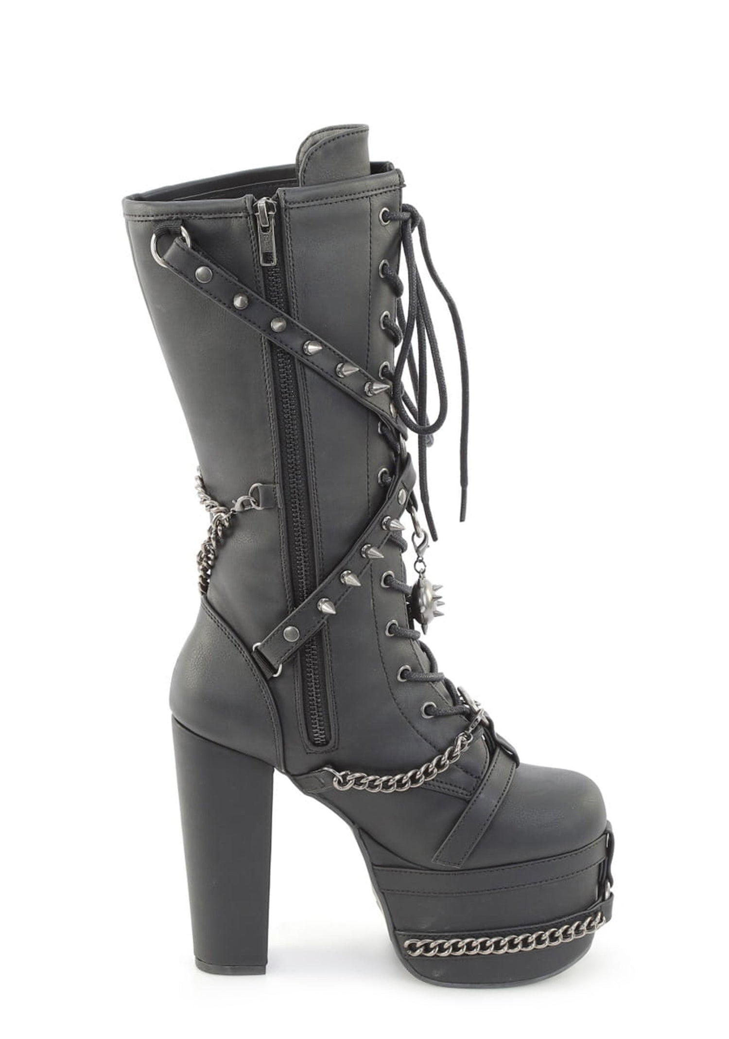 Torment-156 Studded Knee High Platform Boots