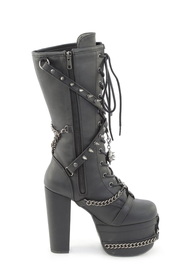 Torment-156 Studded Knee High Platform Boots