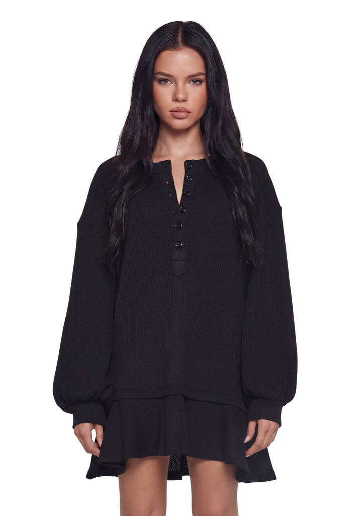 First Glances Trapeze Dress - Black