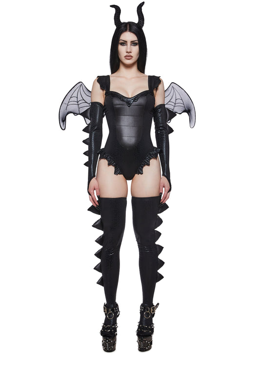 Black Fire Breathing Dragon Costume