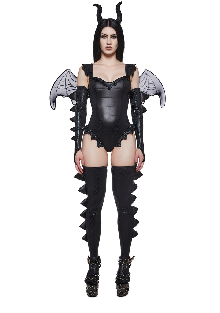 Black Fire Breathing Dragon Costume