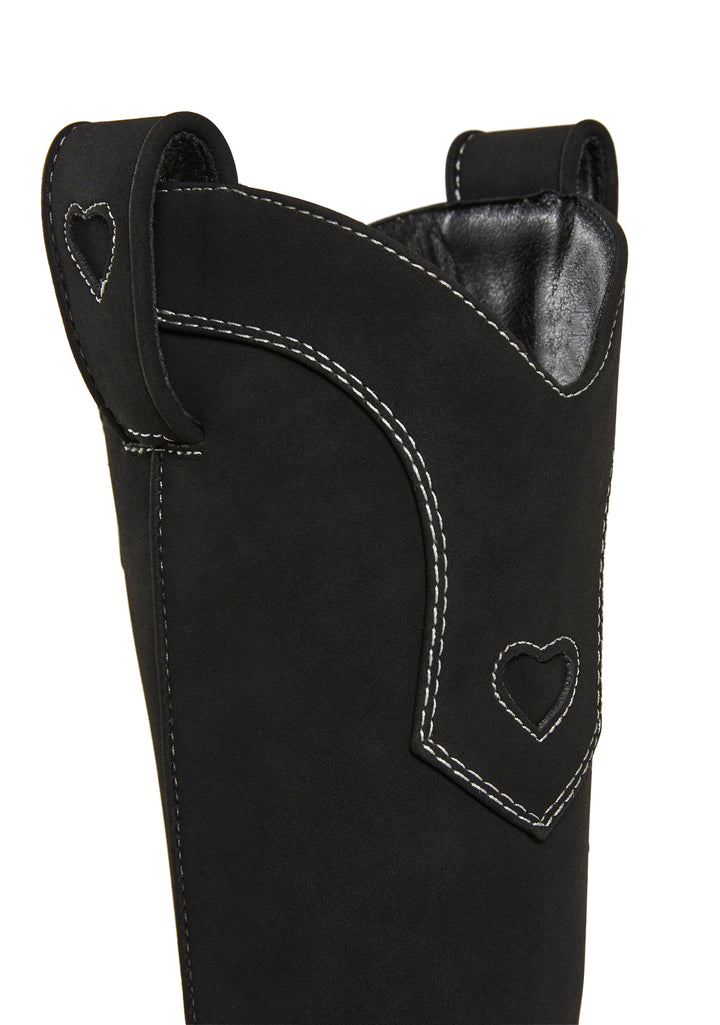 Basic Present Perfect Cowgirl Boots - Black