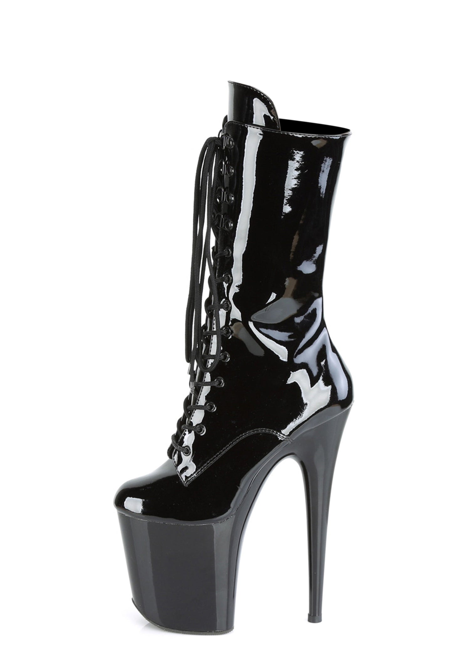 Flamingo-1050 Platform Mid-Calf Boots-Black