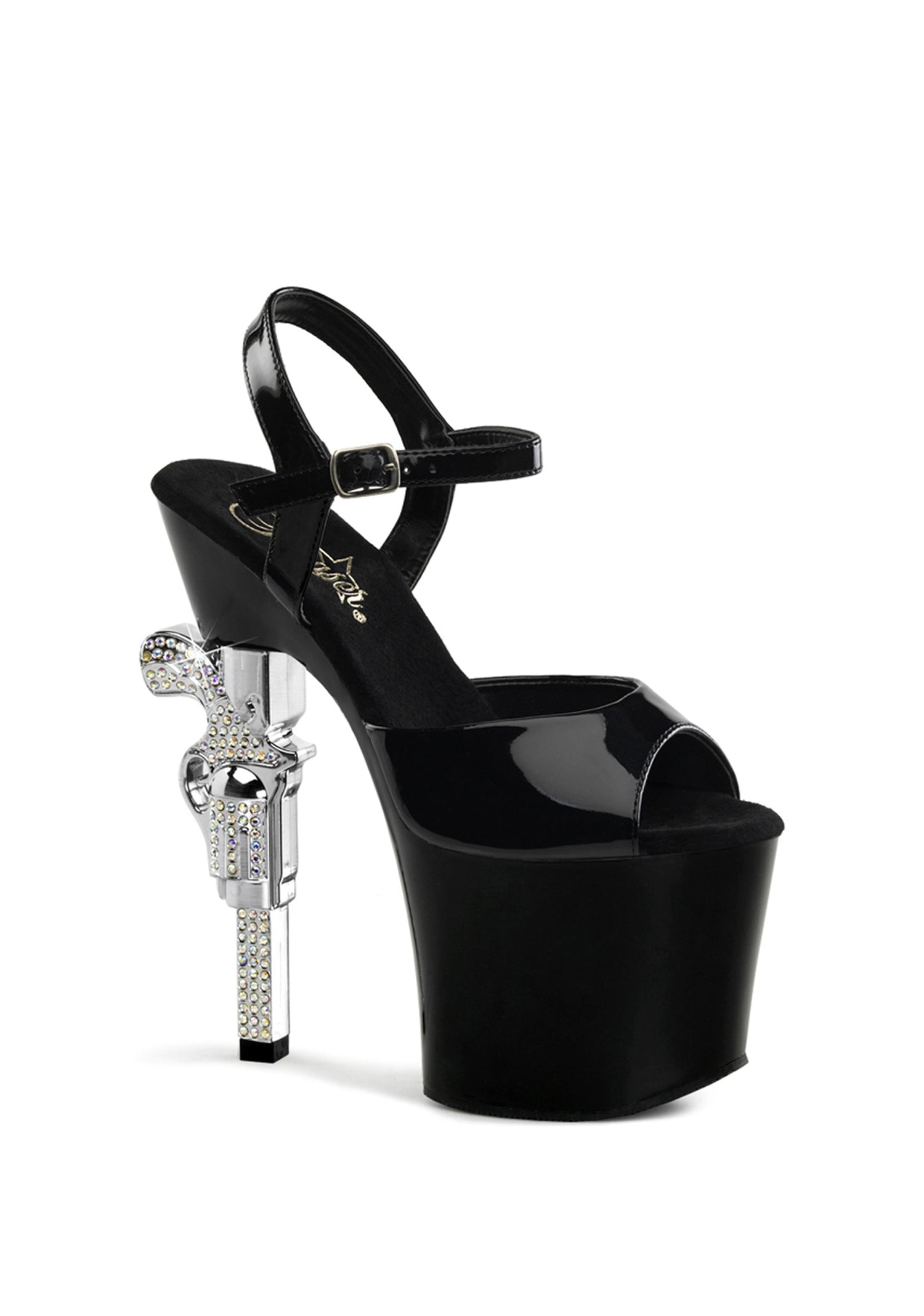 Revolver-709 Gun Heels - Black