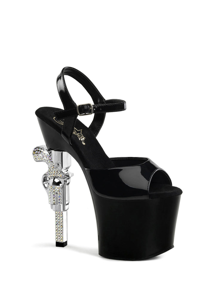 Revolver-709 Gun Heels - Black