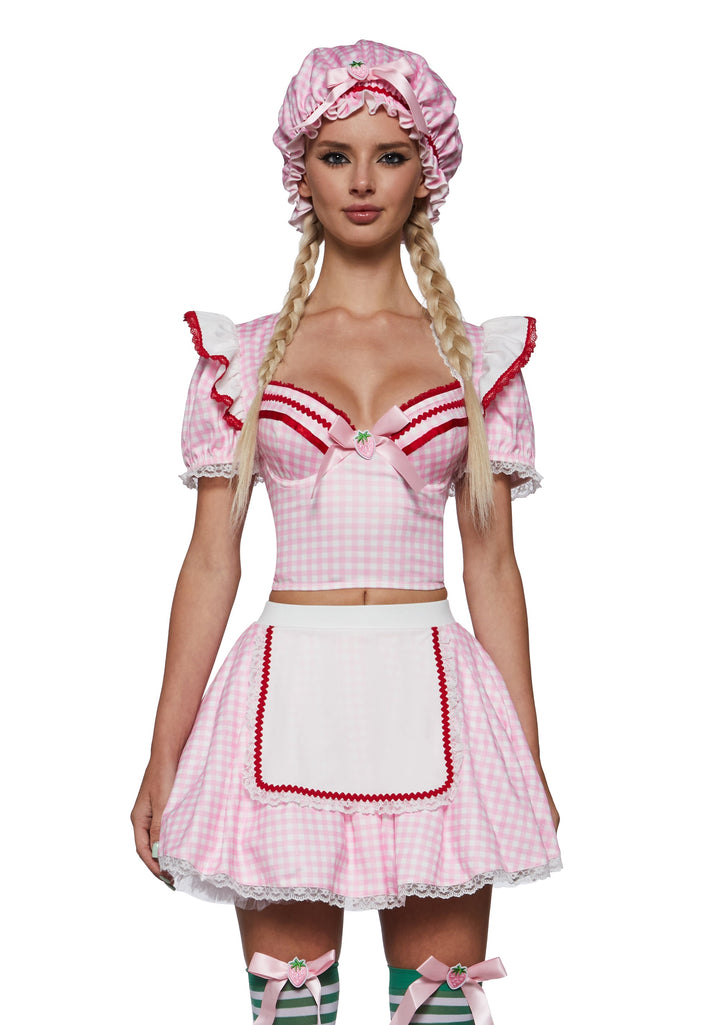 Strawberry Confection Girl Costume