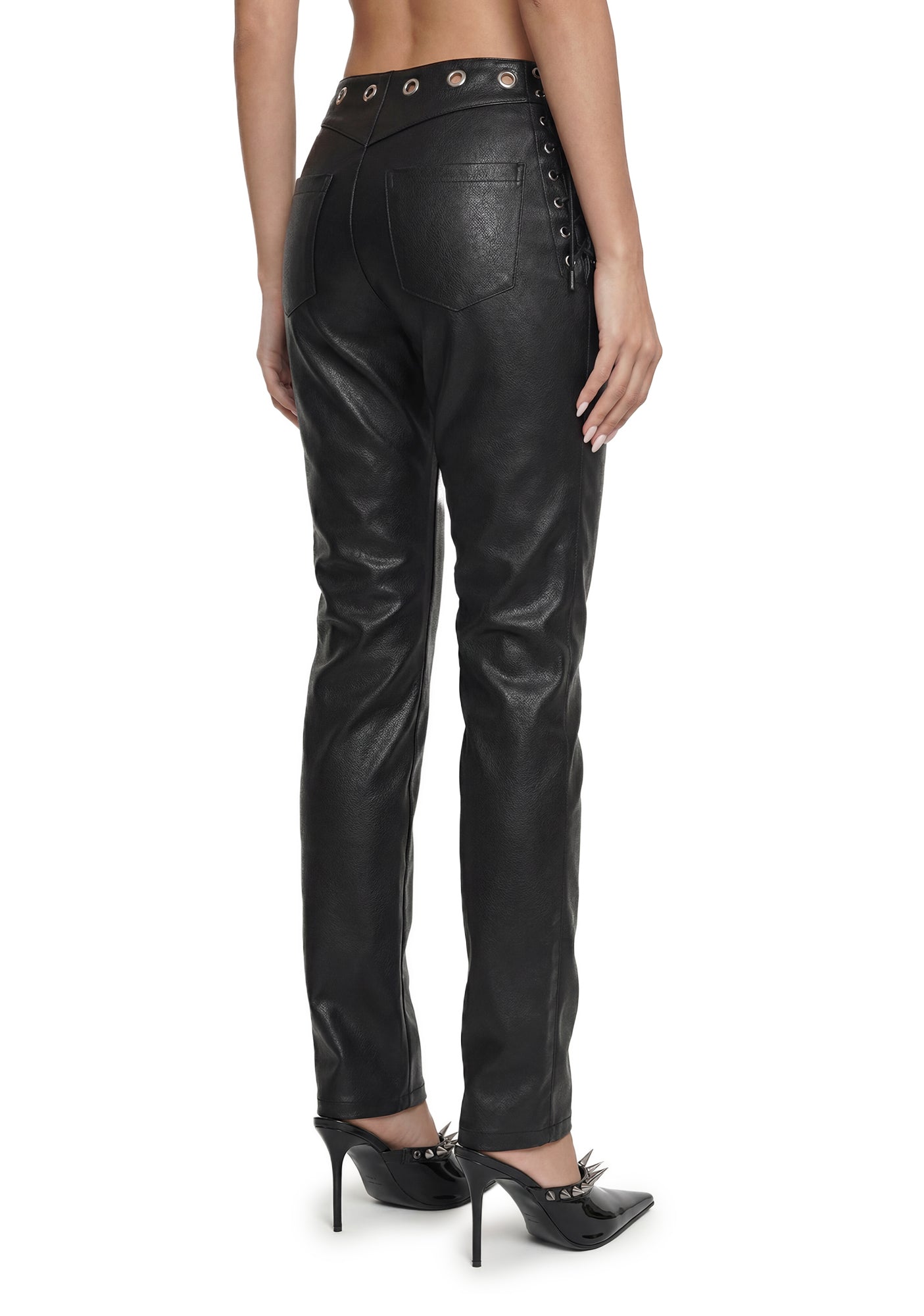 Lasercut Low Waist Pant - Black