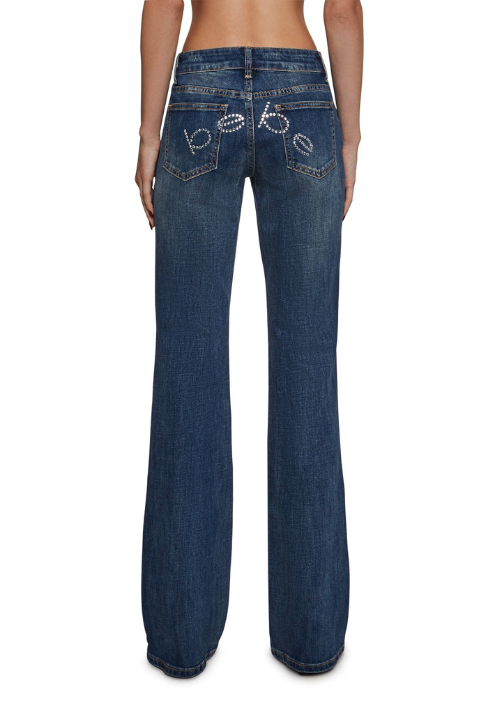 Low Rise Boot Cut Jeans