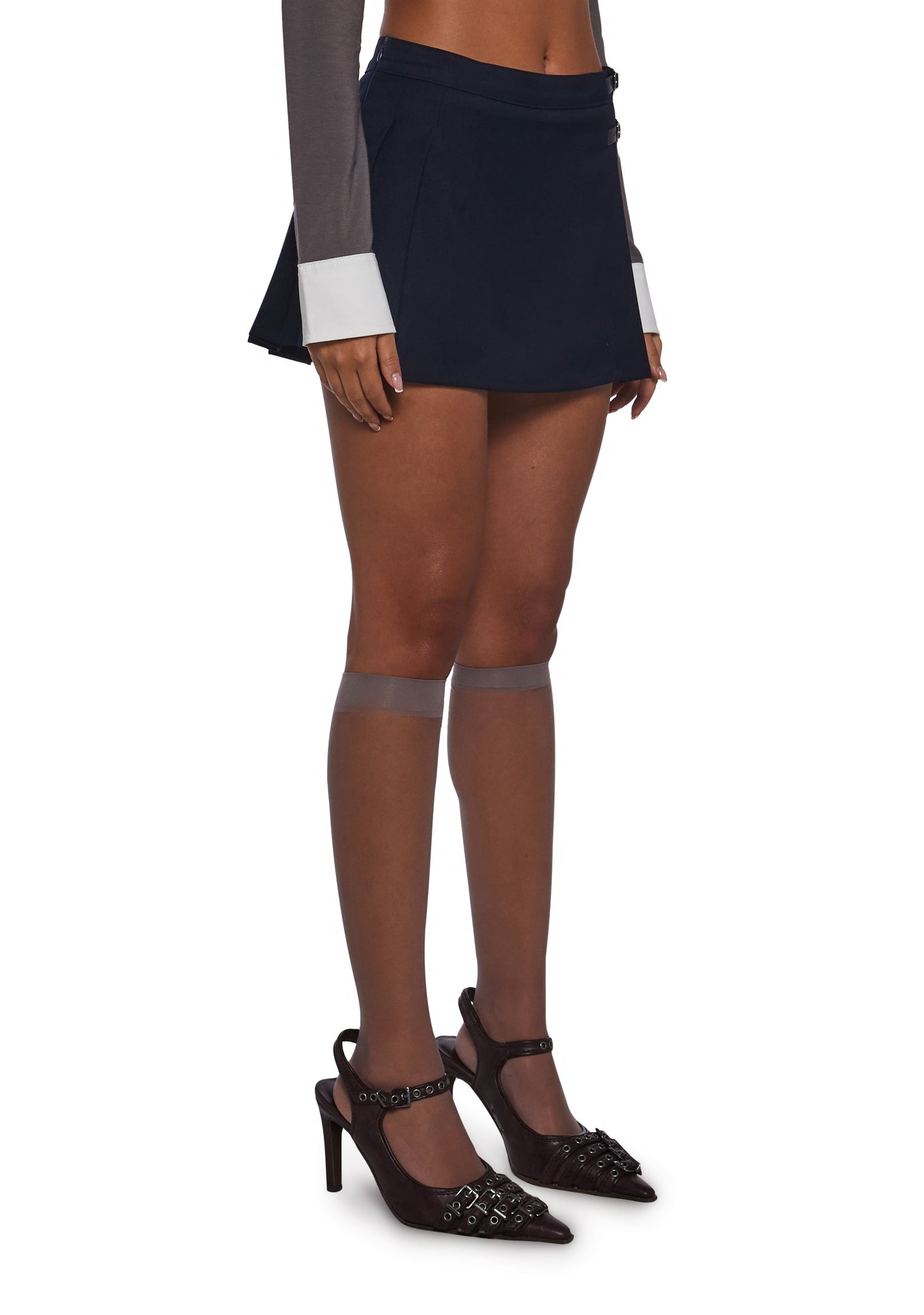 Eyes On Me Mini Skort - Navy