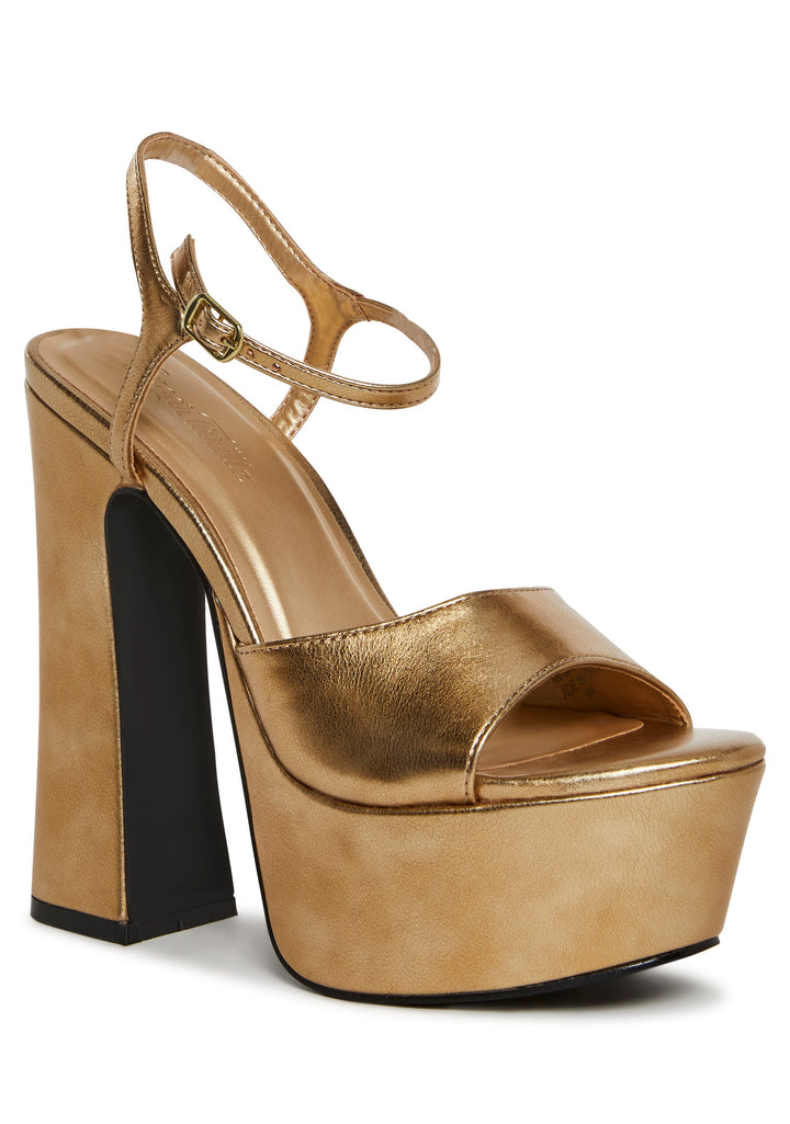 Revelation Platform Heels - Gold
