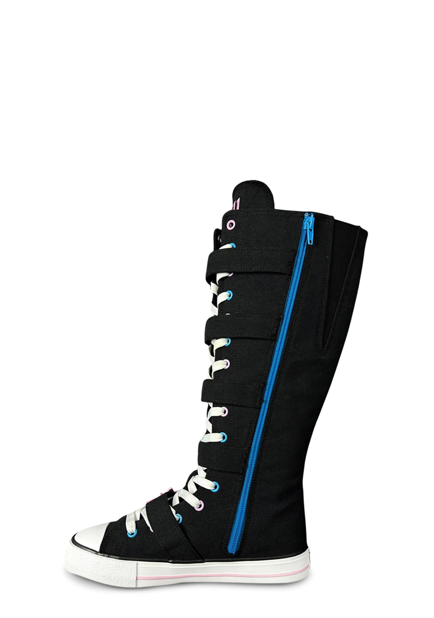 Rawr XD Stars Knee High Sneakers - Pink/Blue