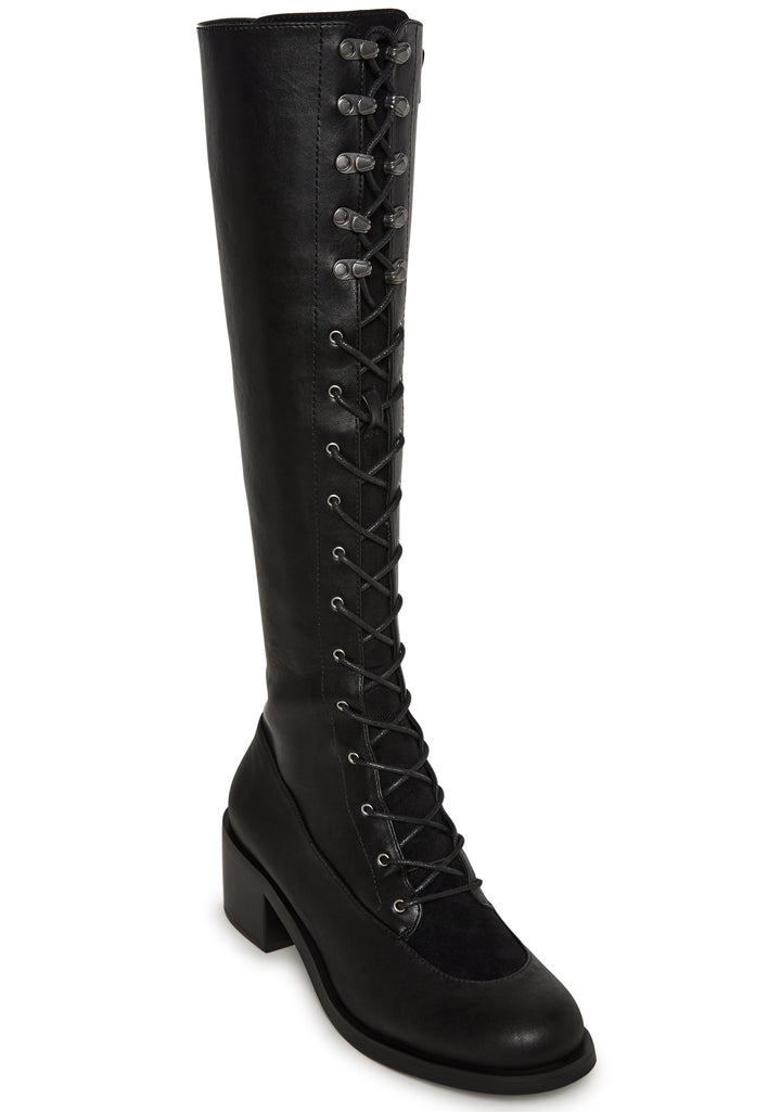 Sepia Filter Memories Lace Up Boots