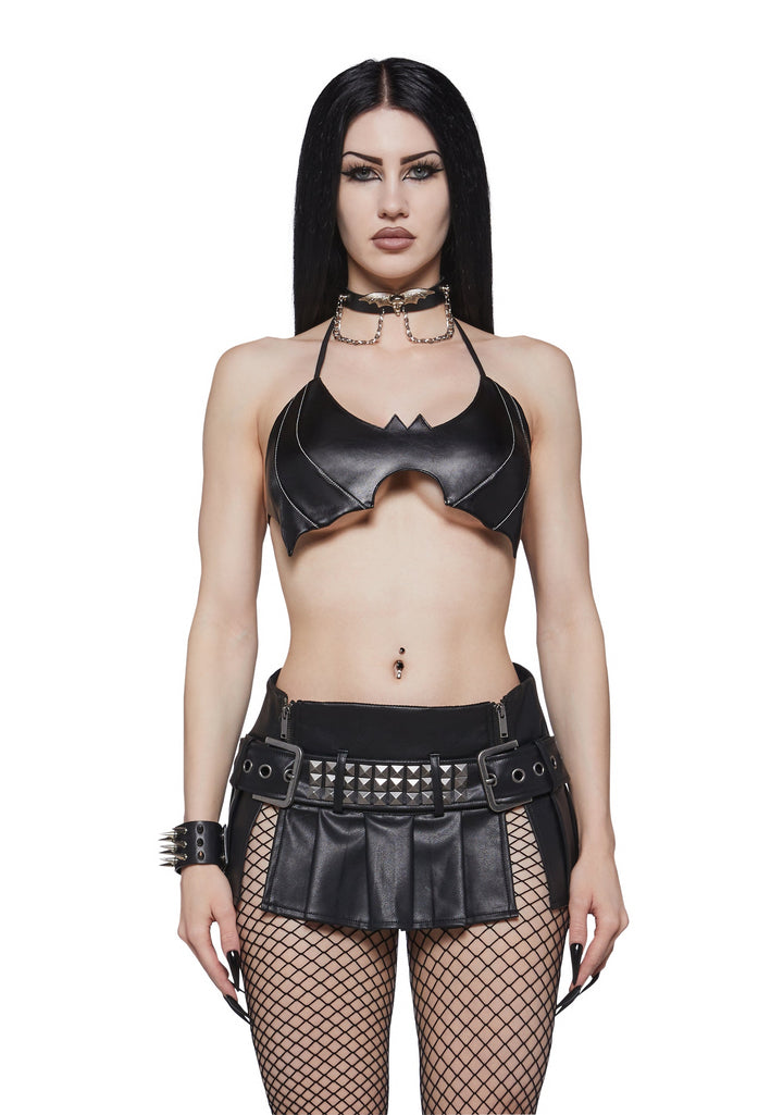 Bat Wing Bralette & Choker Set
