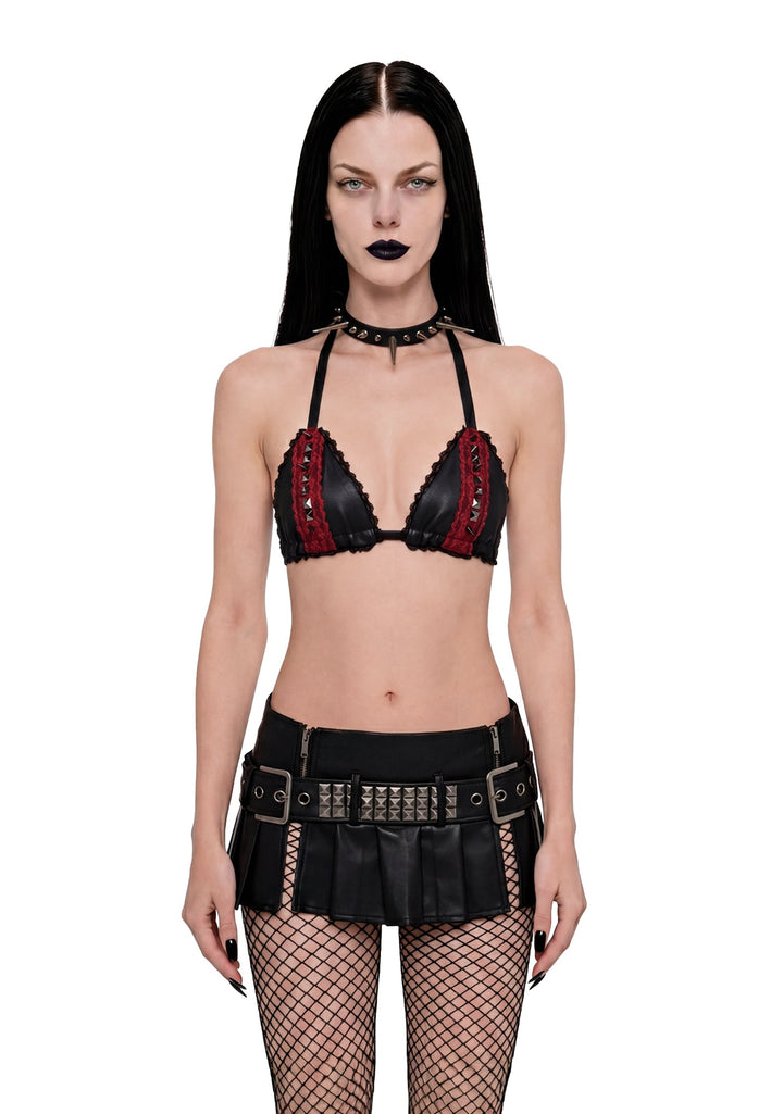 Losing My Religion Spiked Triangle Bra Top