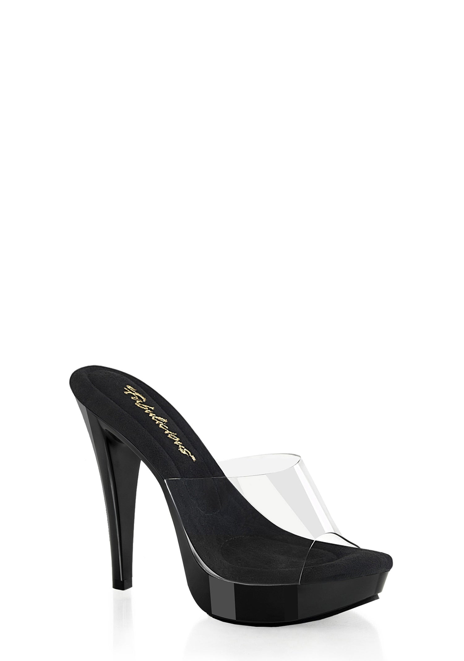 Cocktail-501 Platform Slides-Clear-Black