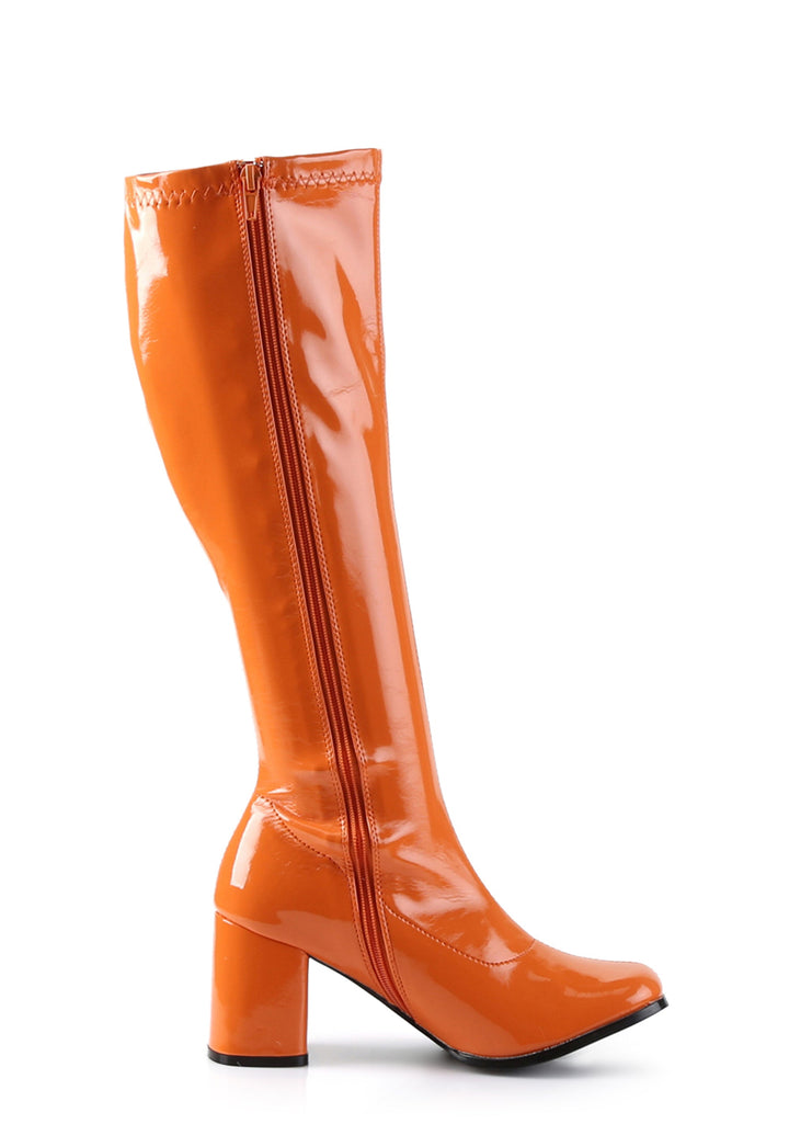 Gogo 300 Knee High Boots - Orange