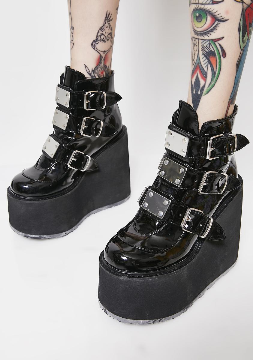 Swing-105 Platform Ankle Boots - Patent