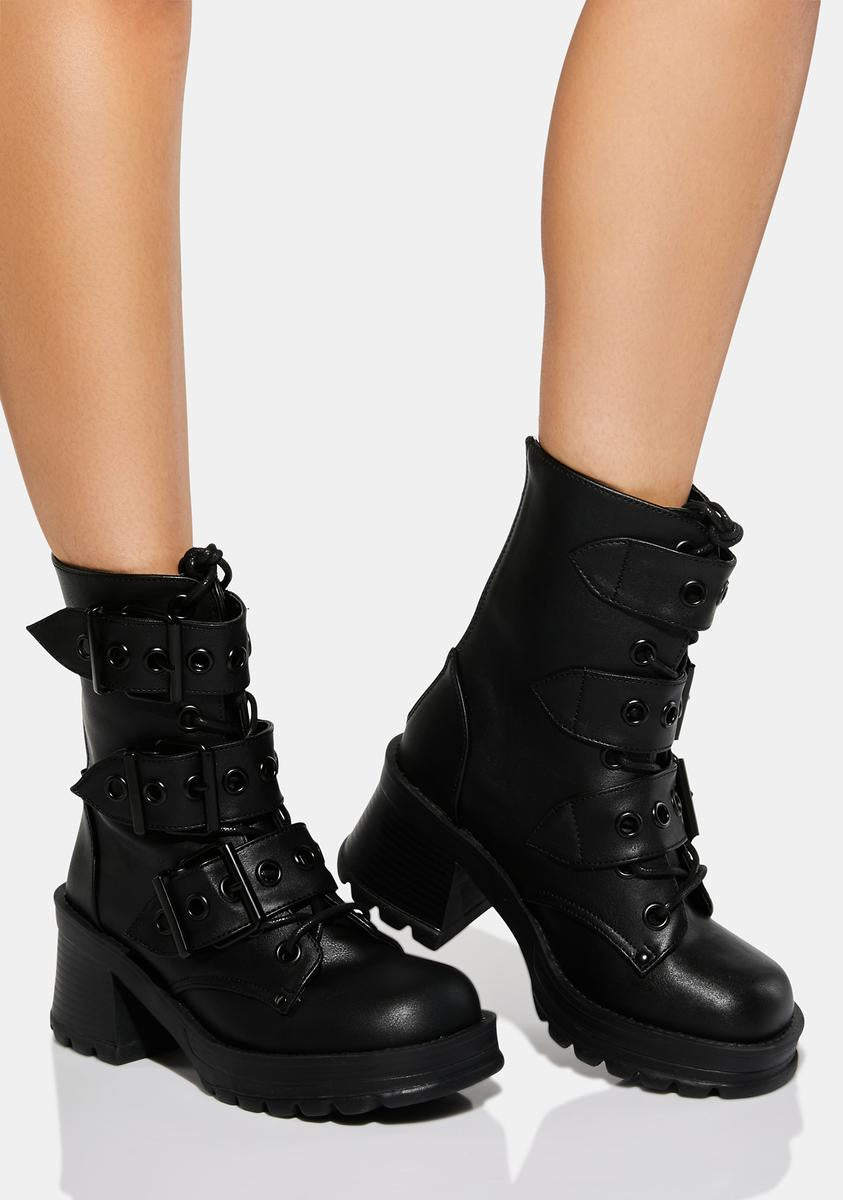 Bratty-118 Platform Ankle Boots