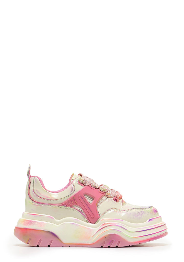 Kaleidoscopic Platform Trainers - Rainbow