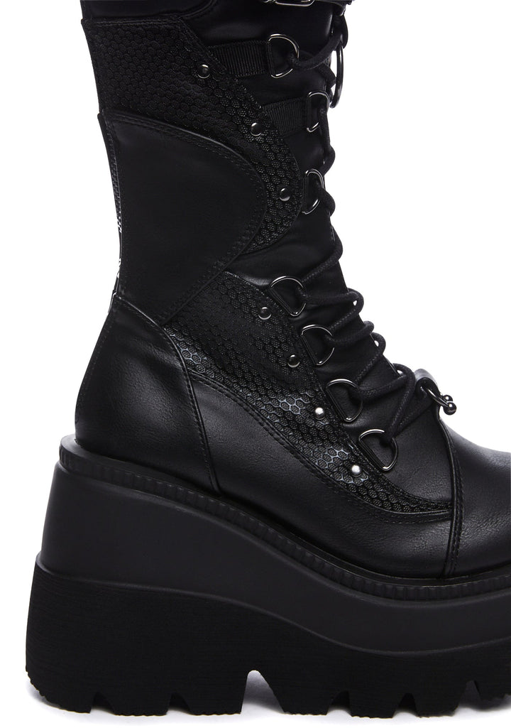 Shaker-70 Platform Mid-Calf Boots