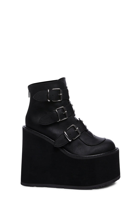 Swing-105 Platform Ankle Boots - Matte