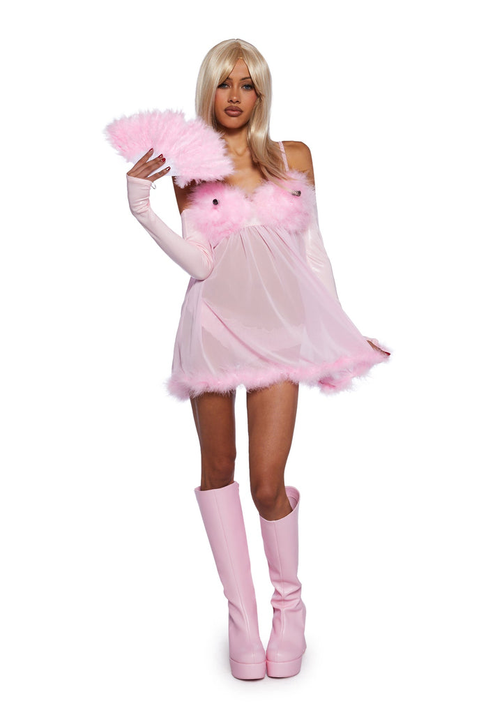 Fembot Babe Wig & Costume