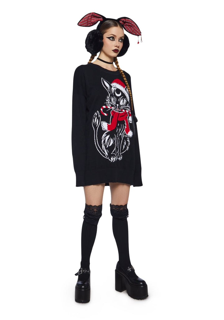 Purrfect Present Oversized Sweater