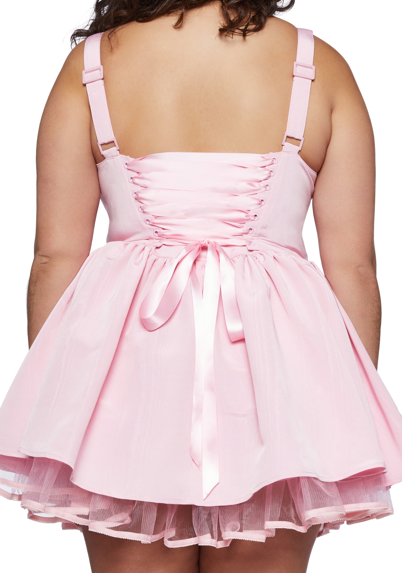 Plus Magic Moves Corset Dress- Light Pink