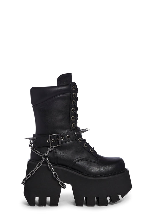 World On Edge Combat Boots