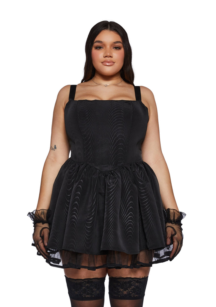 Plus Magic Moves Corset Dress - Black