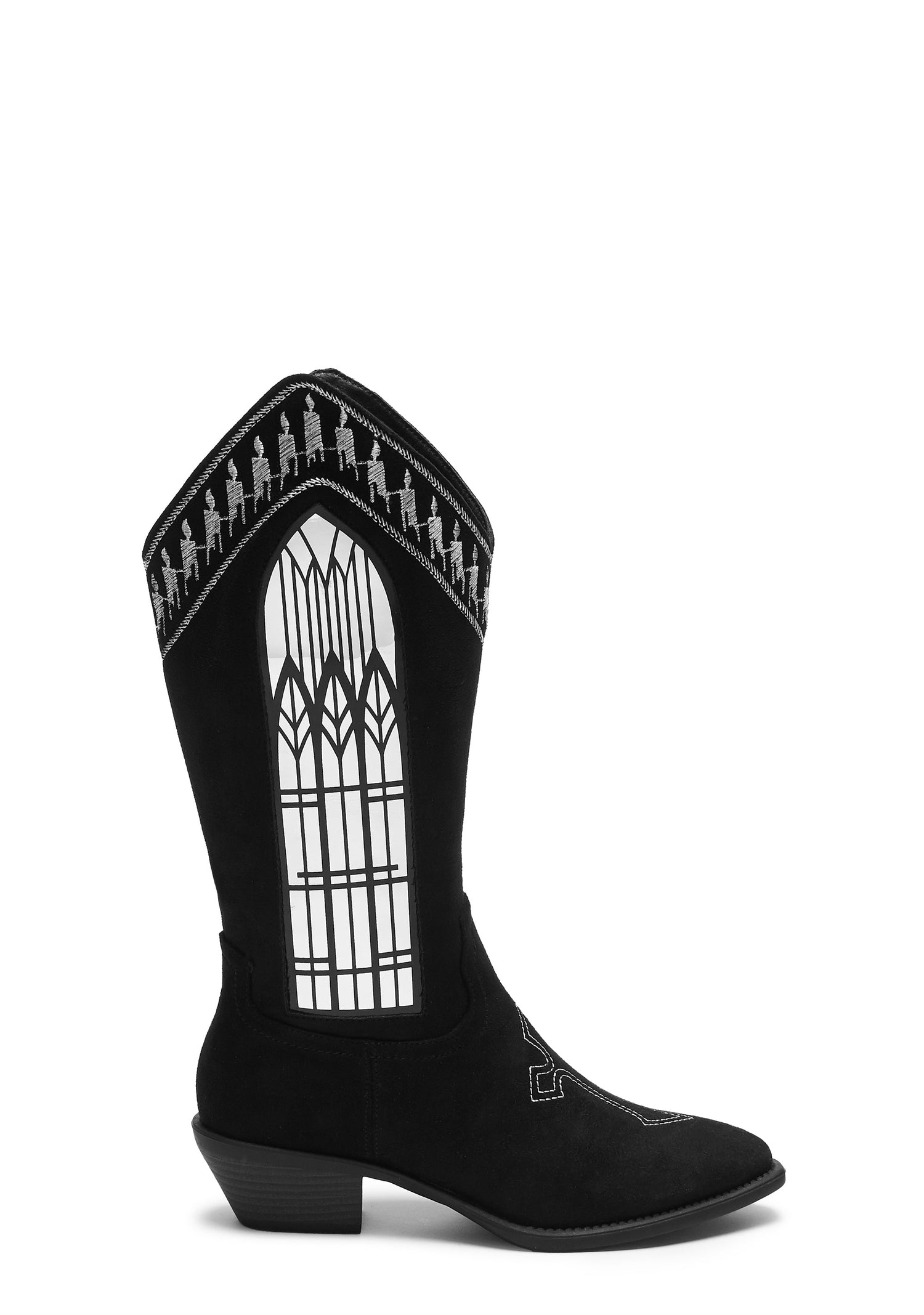 Broken Confessions Cowboy Boots - Black