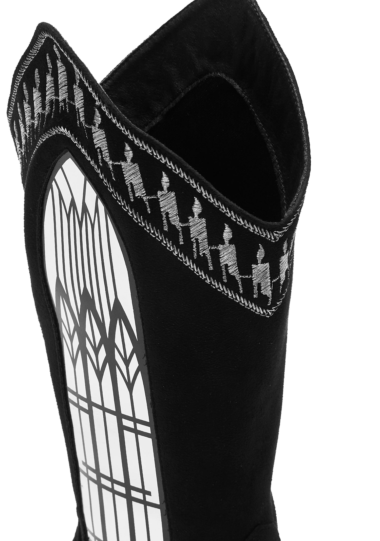 Broken Confessions Cowboy Boots - Black