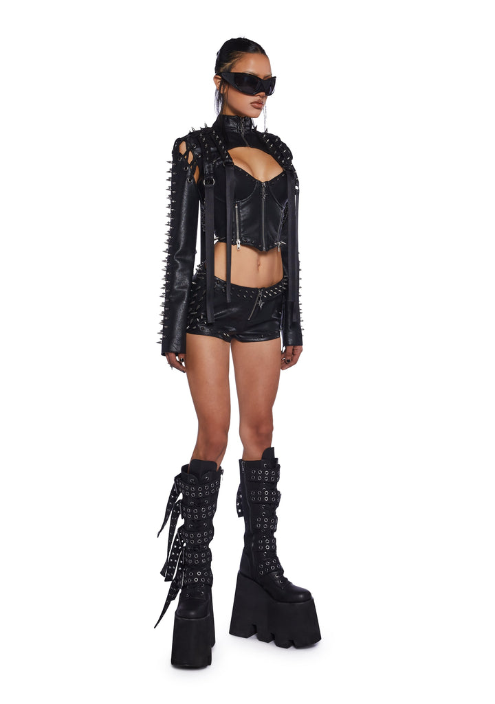 Downbeat Spiked Shrug