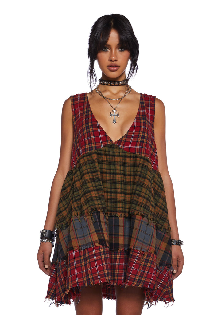 Get Over It Babydoll Dress - Red