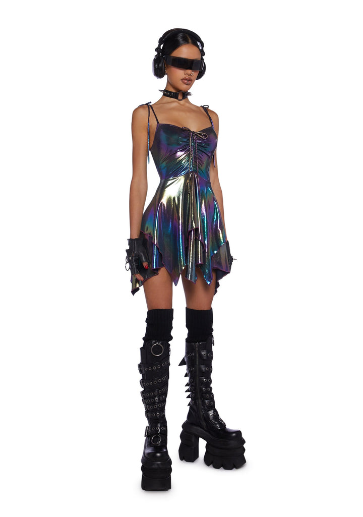 F Is For Fairies Handkerchief Dress - Holo Metallic