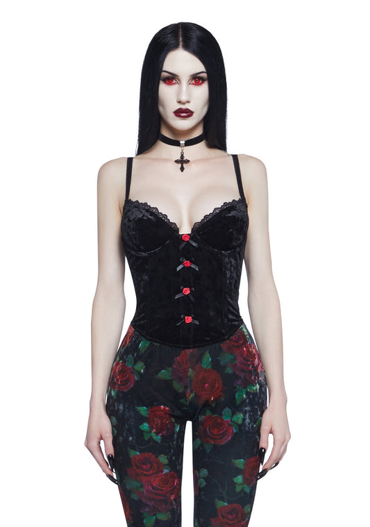 Covet You Corset Top - Black