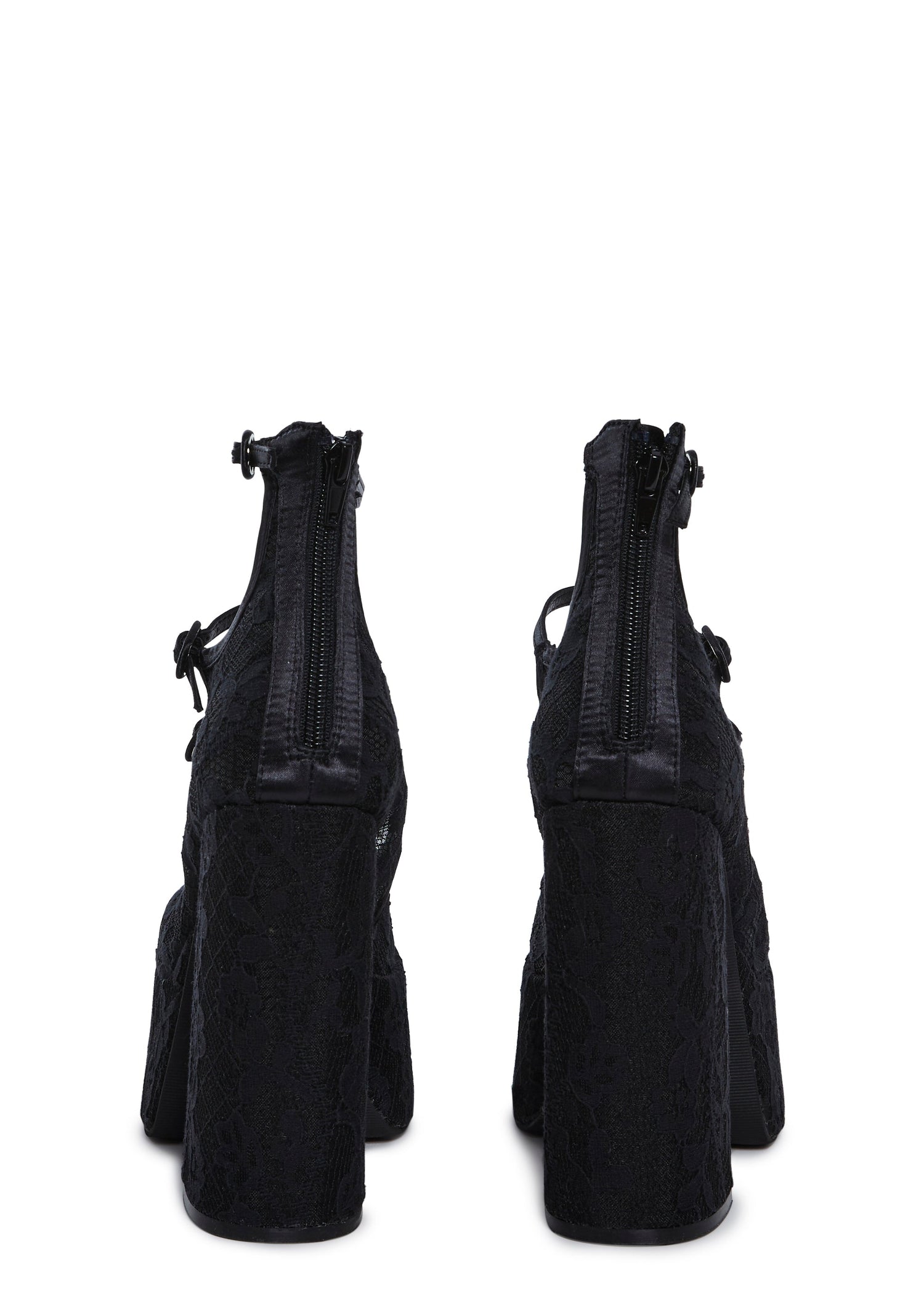 Smiling Melody Platform Heels - Black