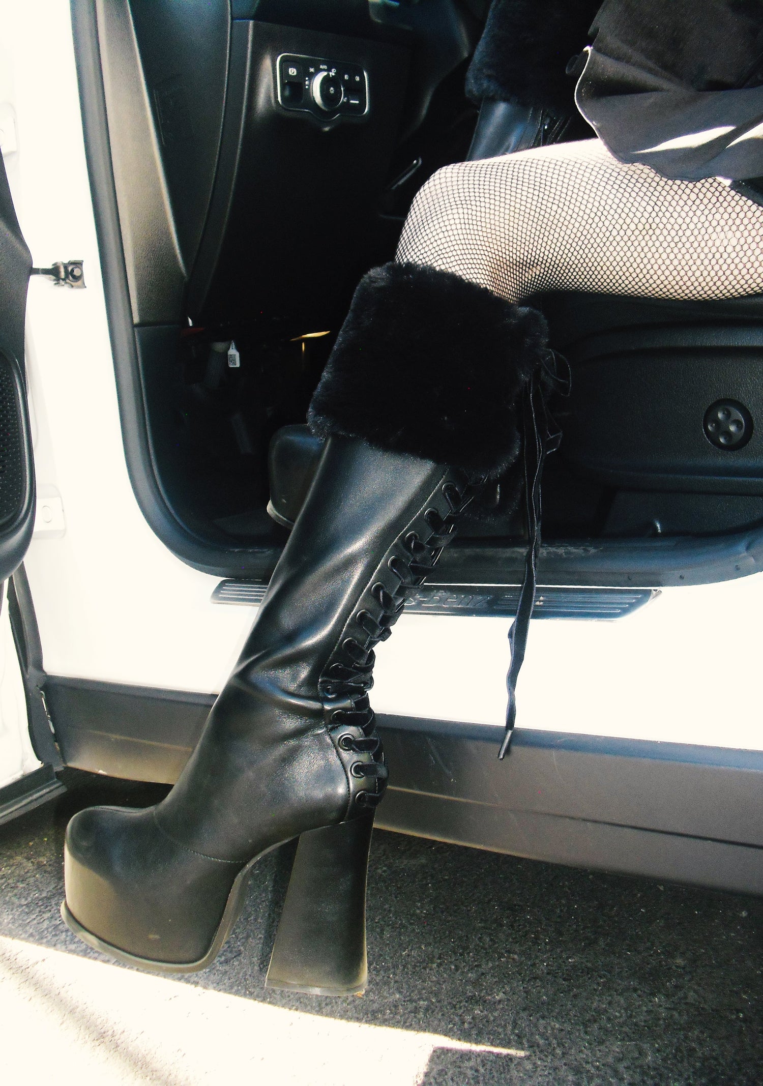 Sweetest Wishes Platform Boots - Black