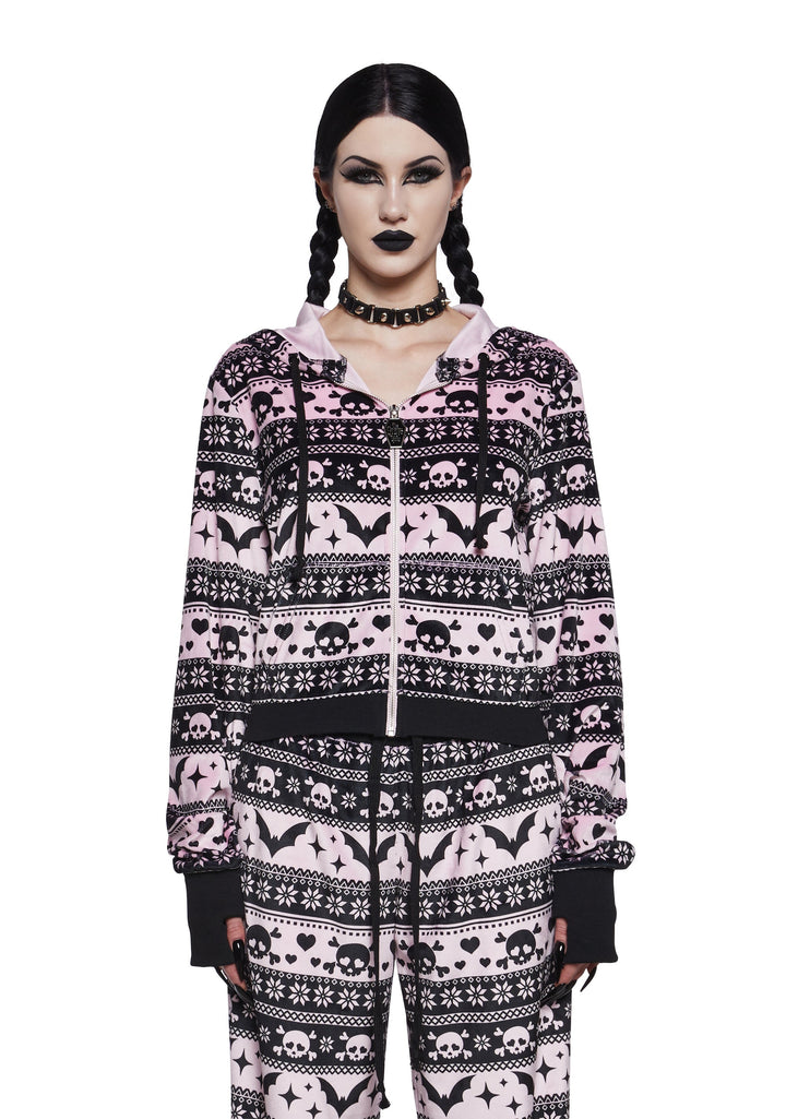 Deck The Skulls Zip-Up Hoodie